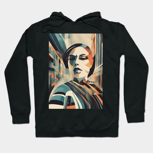 A Woman and a Tram 004 - Cubo-Futurism - Trams are Awesome! Hoodie by coolville